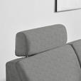 ECKSOFA  in Webstoff Hellgrau  224/165 cm  - Hellgrau/Schwarz, KONVENTIONELL, Kunststoff/Textil (224/165cm) - Xora