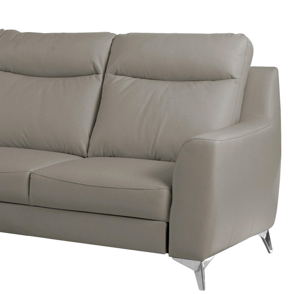 Thumbnail - Livetastic Ecksofa, Schlamm, Textil, Leder, Echtleder, Rindleder, L-Form, 236x168 cm, Made in EU, Lederauswahl, seitenve...