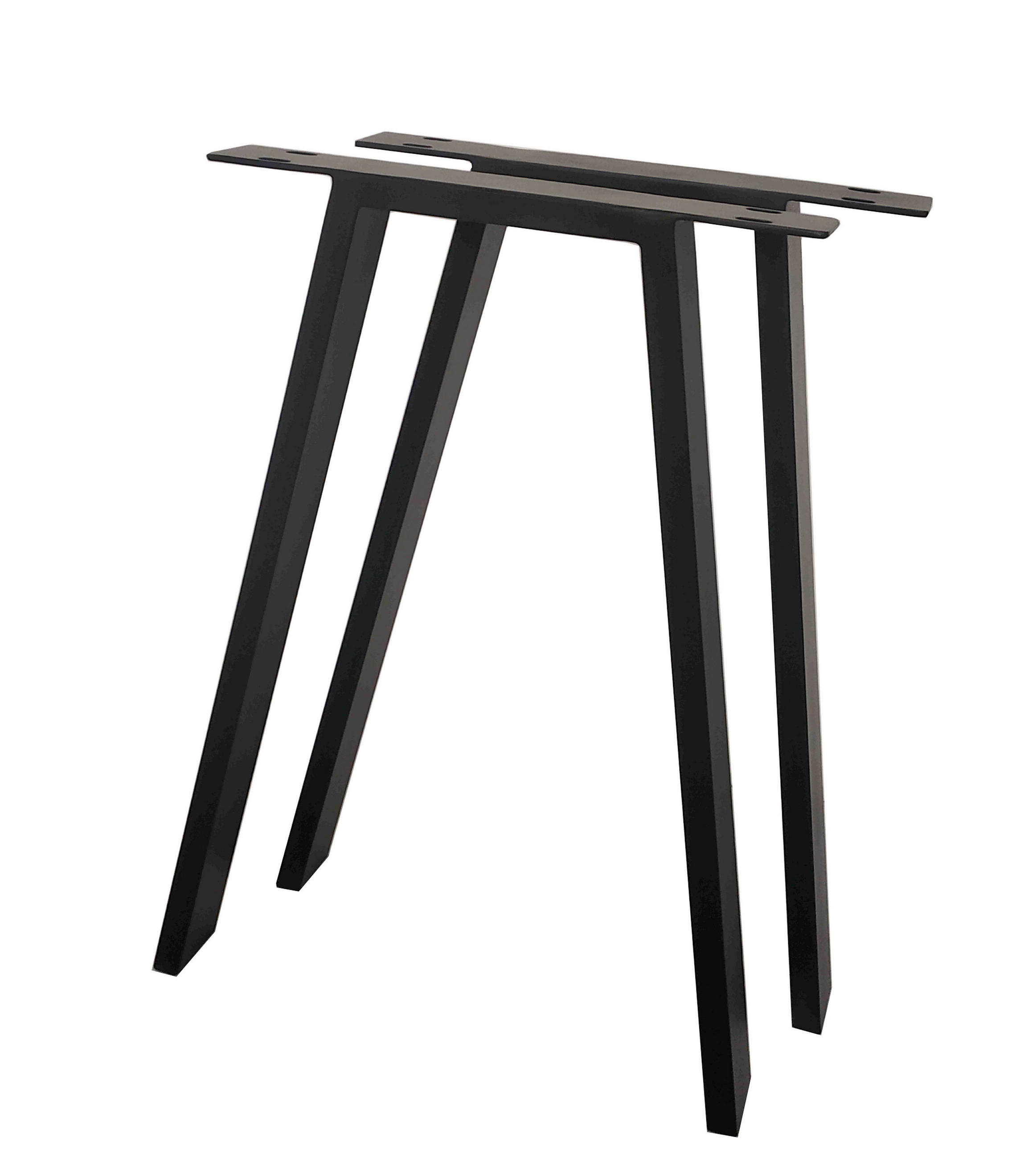 TISCHGESTELL in Metall   - Schwarz, Natur, Metall (52/73/7,5cm) - Valdera