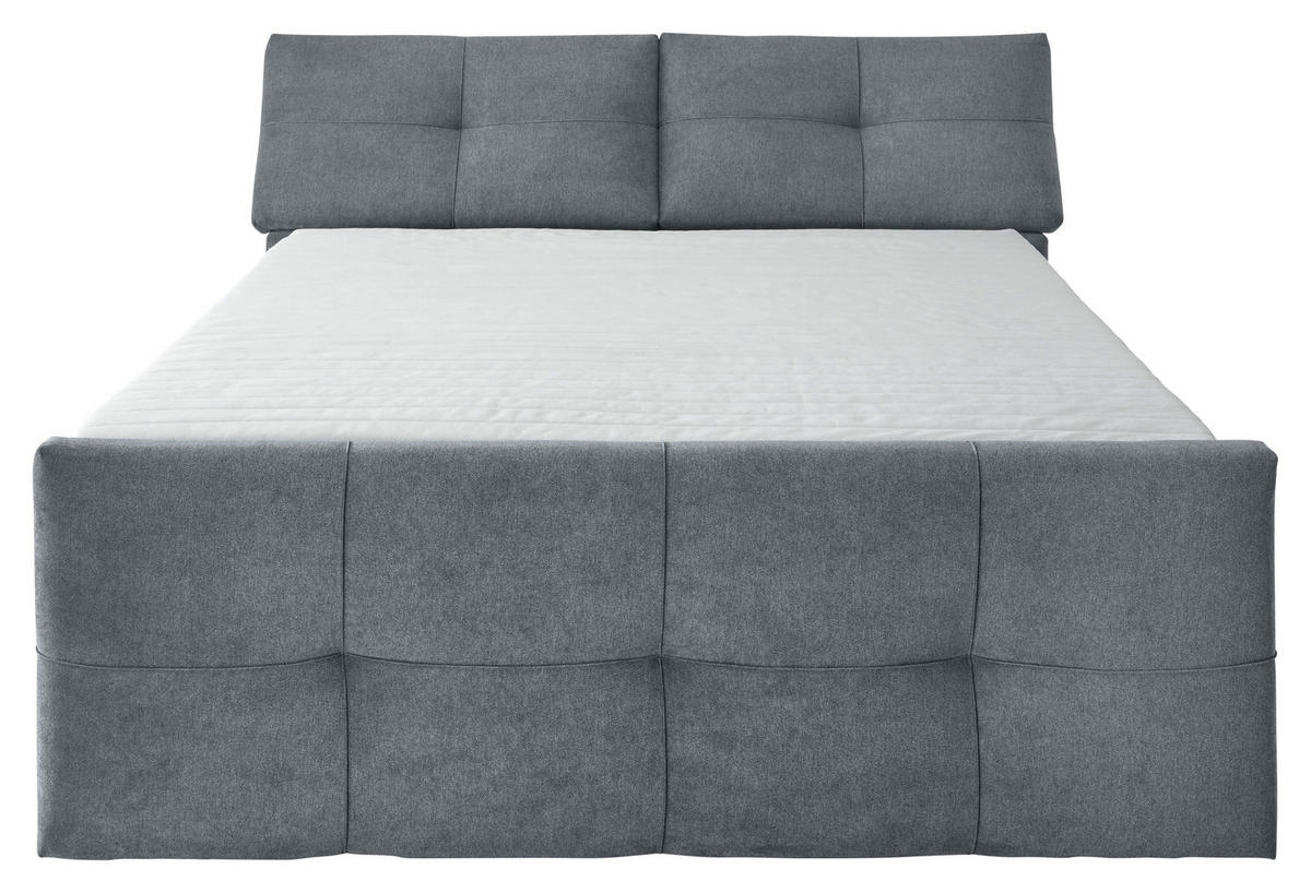 BOXSÄNG 180/200 cm  i antracit  - svart/antracit, Modern, trämaterial/textil (180/200cm) - MID.YOU