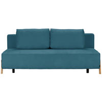 SCHLAFSOFA  mit Stoffauswahl, Liegefunktion, Schlafen auf Sitzhöhe Mikrofaser Blau  - Blau/Naturfarben, Design, Holz/Textil (211/88/102cm) - Niels Andersson