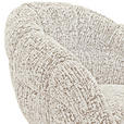 ARMLEHNSTUHL  Sitzfläche 360° drehbar Chenille  - Beige/Schwarz, Design, Textil/Metall (70/84/64cm) - Novel