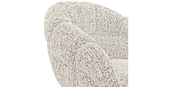 ARMLEHNSTUHL  Sitzfläche 360° drehbar Chenille  - Beige/Schwarz, Design, Textil/Metall (70/84/64cm) - Novel