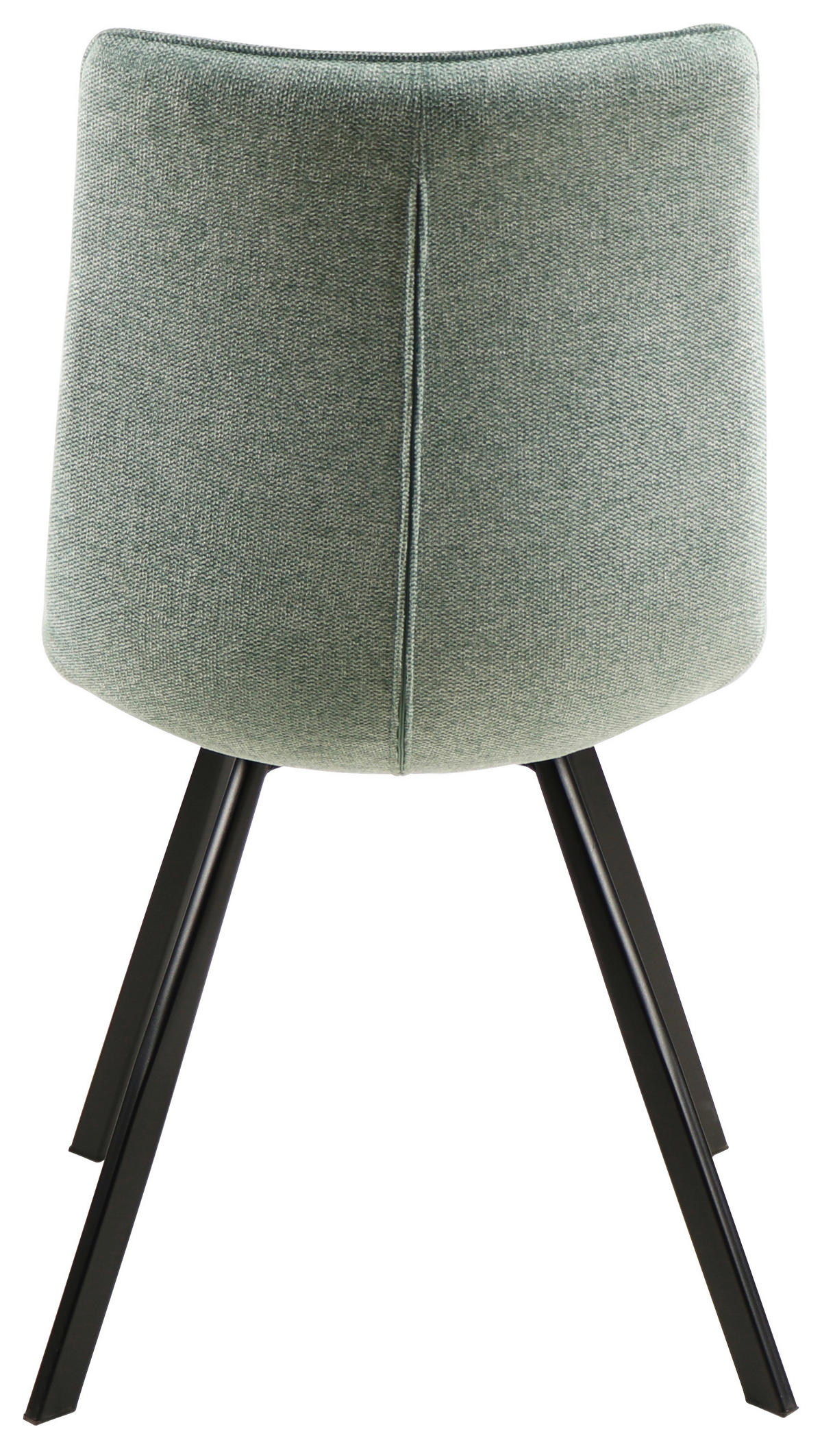 STUHL Leinenoptik Grün, Schwarz  - Schwarz/Grün, Design, Textil/Metall (47/61/86cm) - Xora