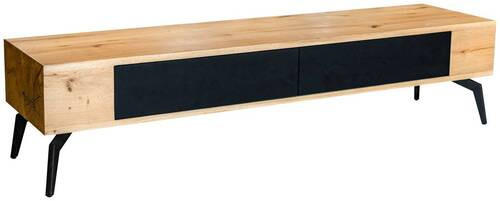 LOWBOARD  in 160/38/40 cm  - Eichefarben/Schwarz, LIFESTYLE, Holz/Holzwerkstoff (160/38/40cm) - Xora