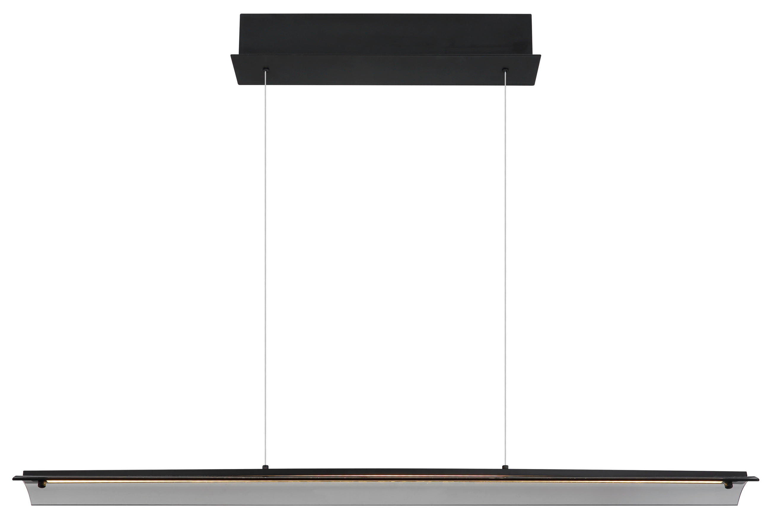 LED-HÄNGELEUCHTE 100/12/150 cm    - Schwarz/Grau, Design, Glas/Metall (100/12/150cm) - Globo