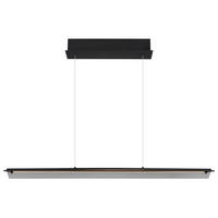LED-HÄNGELEUCHTE 100/12/150 cm    - Schwarz/Grau, Design, Glas/Metall (100/12/150cm) - Globo