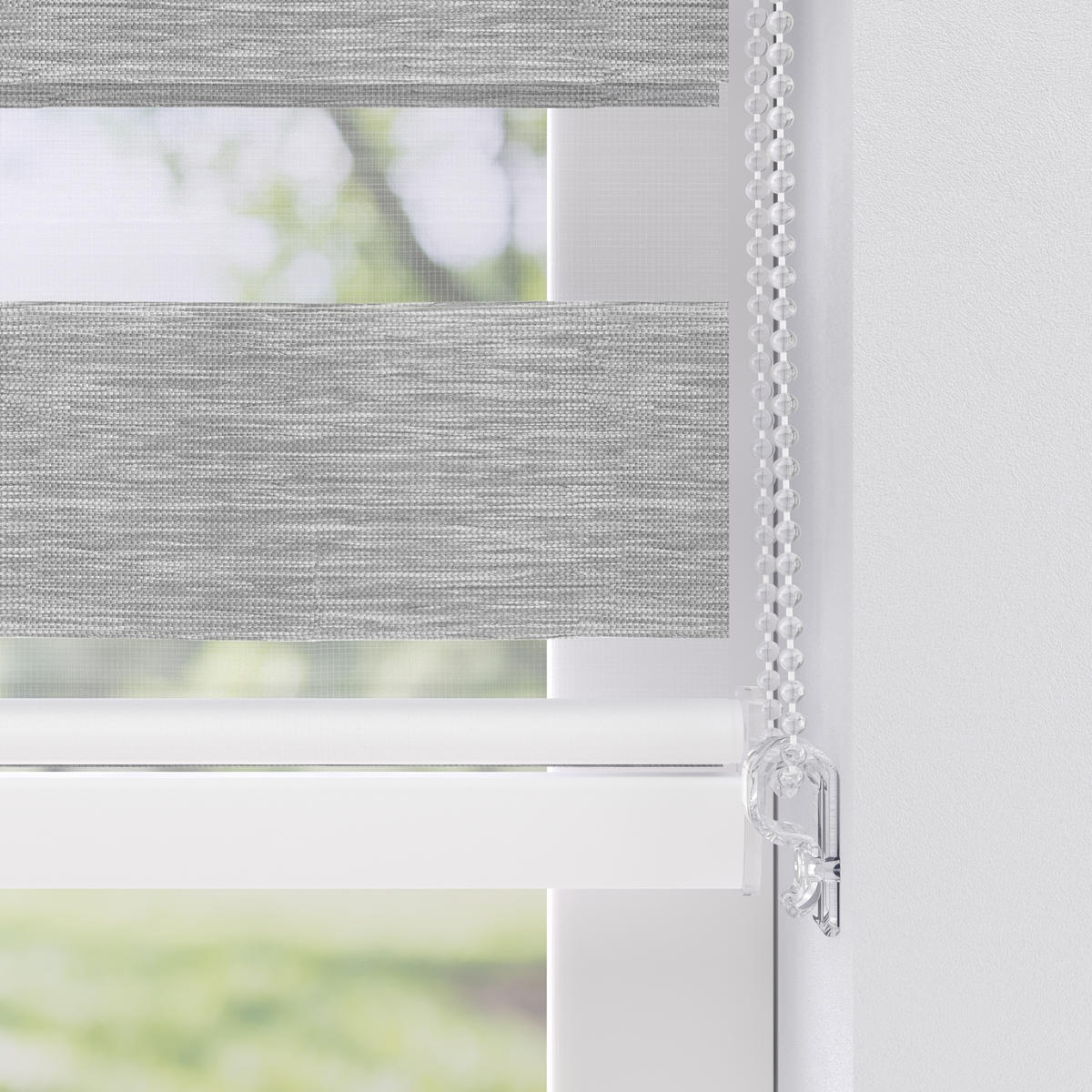 DOPPELROLLO 150/175 cm  - Hellgrau, KONVENTIONELL, Kunststoff (150/175cm)