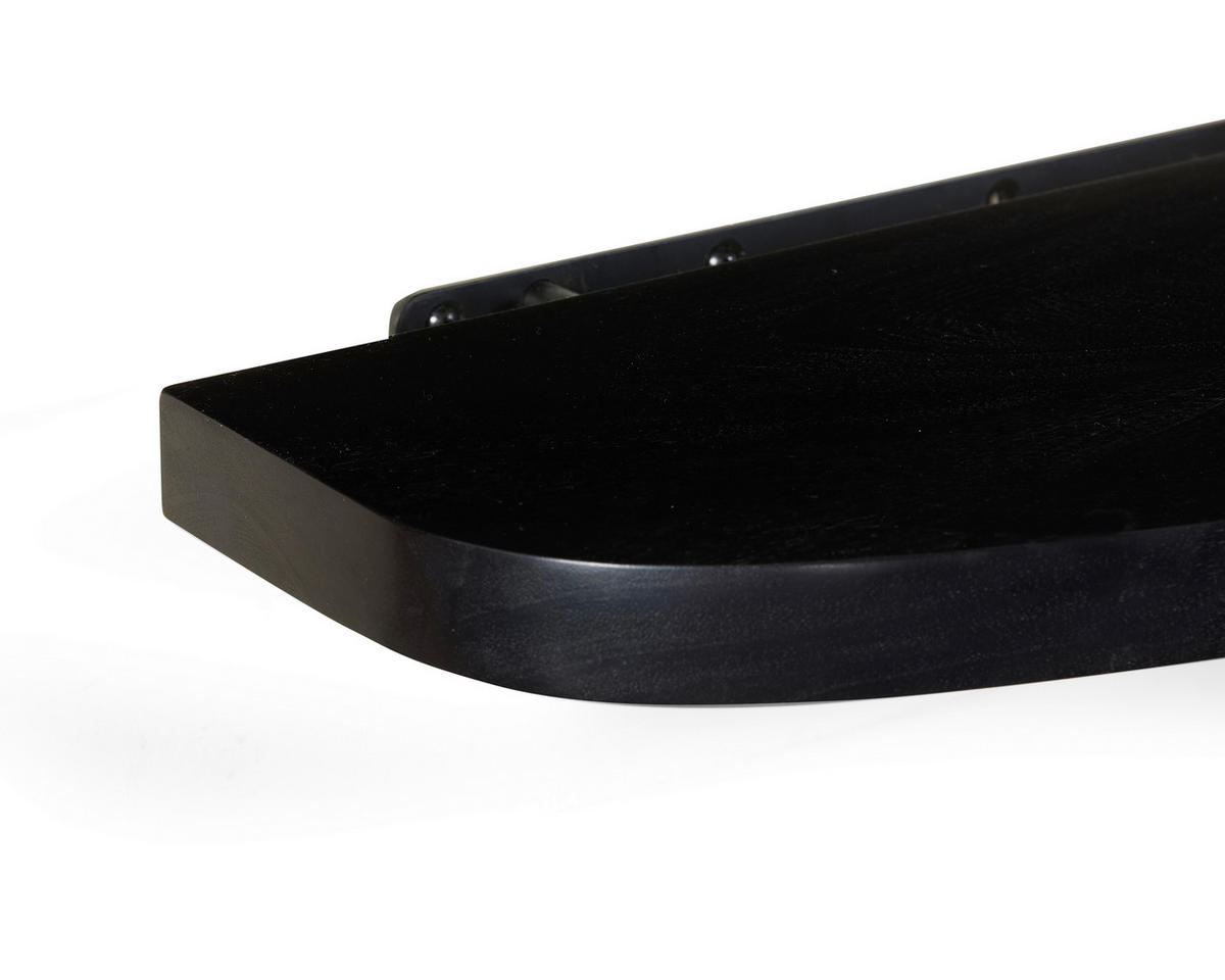 WANDREGAL  - Schwarz, Basics, Holz/Metall (60/3,5/25cm) - Livetastic
