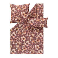 BETTWÄSCHE Exquisit Satin 155/220 cm  - Aubergine, Design, Textil (155/220cm) - Estella