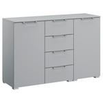 SIDEBOARD  in 120/81/42 cm  - Silberfarben/Hellgrau, Design, Holzwerkstoff/Kunststoff (120/81/42cm) - Novel