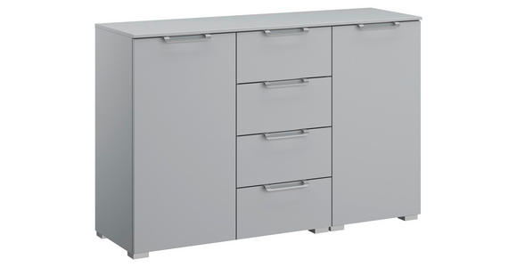 SIDEBOARD  in 120/81/42 cm  - Silberfarben/Hellgrau, Design, Holzwerkstoff/Kunststoff (120/81/42cm) - Novel