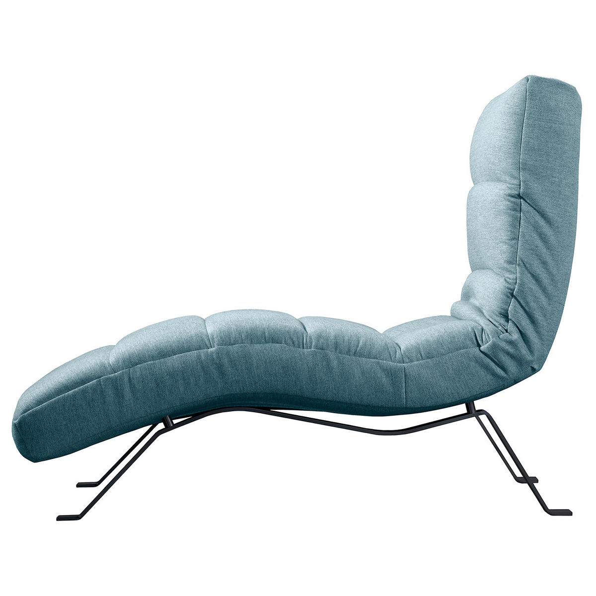 RELAXLIEGE SWING Webstoff Blau  - Blau/Schwarz, Design, Textil/Metall (65/65/171cm) - Livetastic