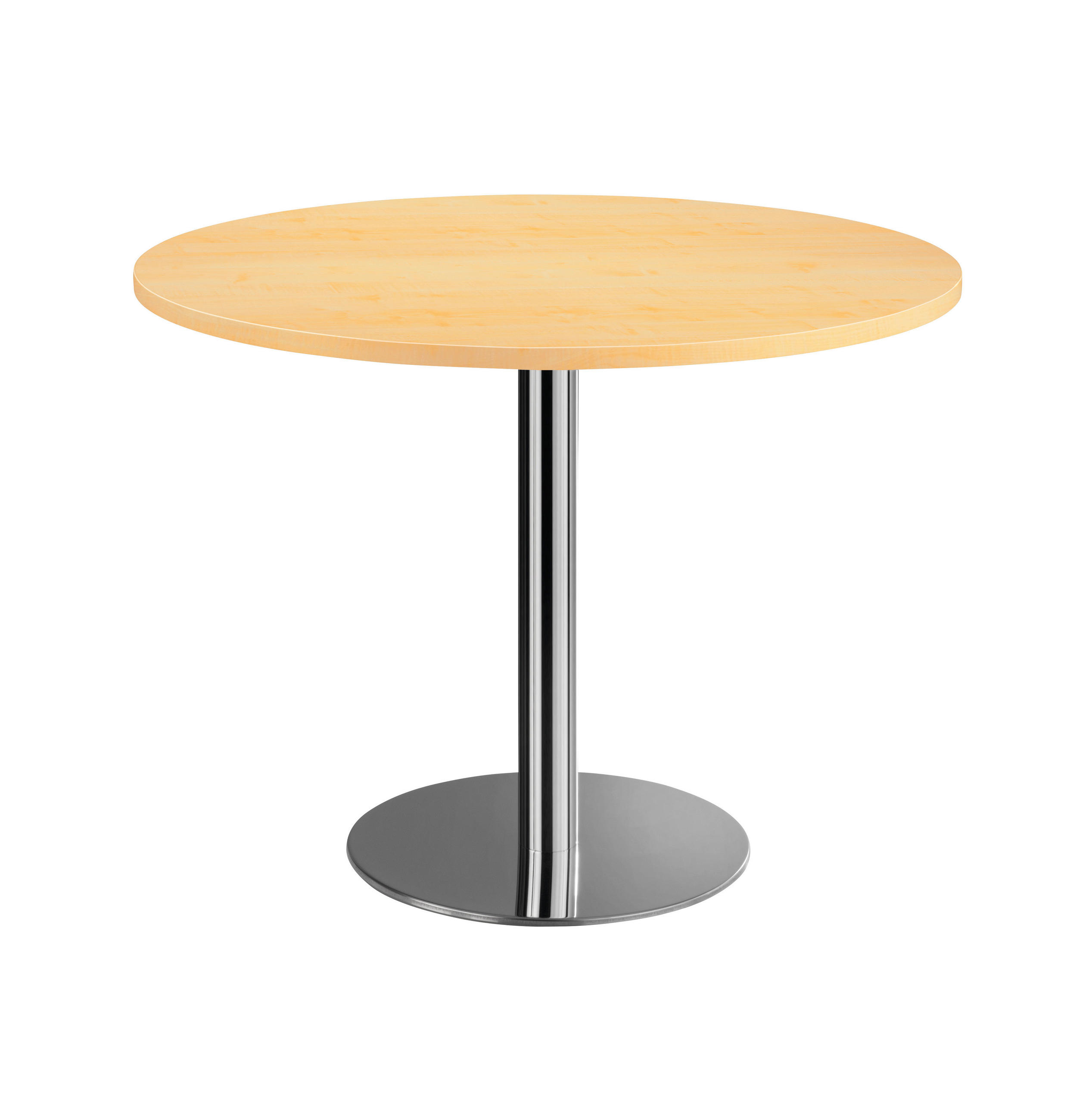 KONFERENZTISCH 100/100/75,5 cm  - Chromfarben/Ahornfarben, KONVENTIONELL, Holzwerkstoff/Metall (100/100/75,5cm) - Venda
