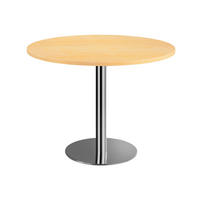 KONFERENZTISCH 100/100/75,5 cm  - Chromfarben/Ahornfarben, KONVENTIONELL, Holzwerkstoff/Metall (100/100/75,5cm) - Venda