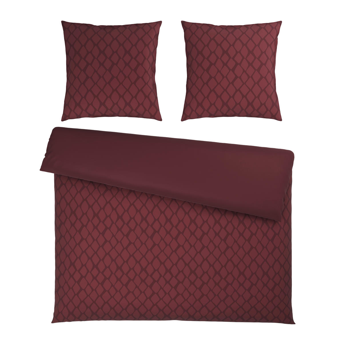 WENDEBETTWÄSCHE SNAKO Satin 200/200 cm  - Kirschrot, Design, Textil (200/200cm) - Dieter Knoll