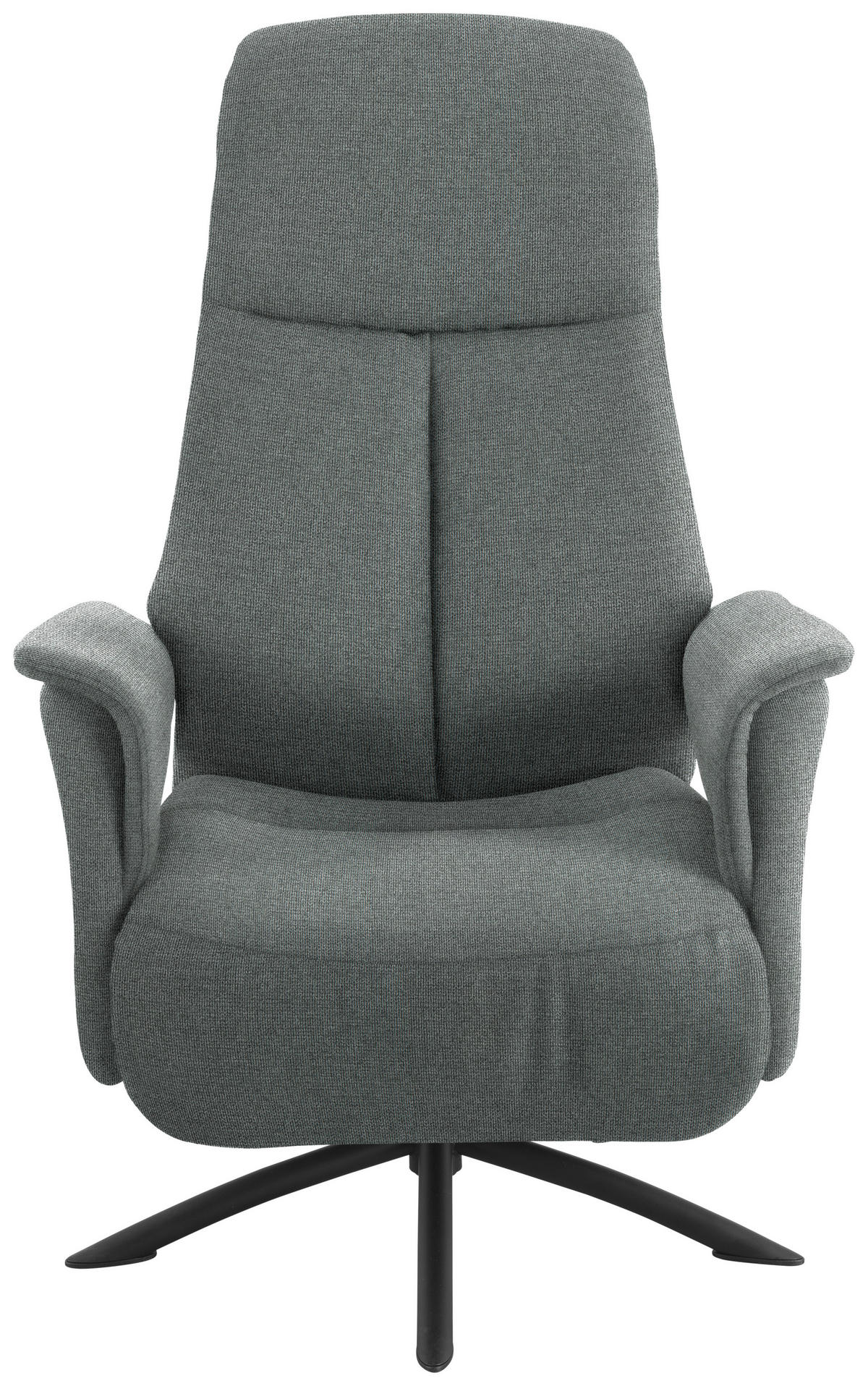 RELAXSESSEL Webstoff Relaxfunktion, Kopfteilverstellung    - Blaugrau/Schwarz, Design, Textil/Metall (73/108/86cm) - Welnova
