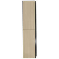 HOCHSCHRANK 37/169/33 cm  - Eichefarben/Schwarz, Design, Glas/Holzwerkstoff (37/169/33cm) - Musterring
