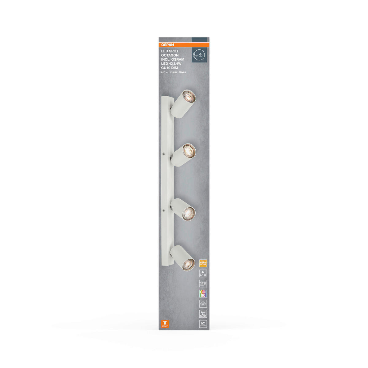 LED-STRAHLER 60/6/14 cm   - Weiß, Basics, Metall (60/6/14cm) - Osram