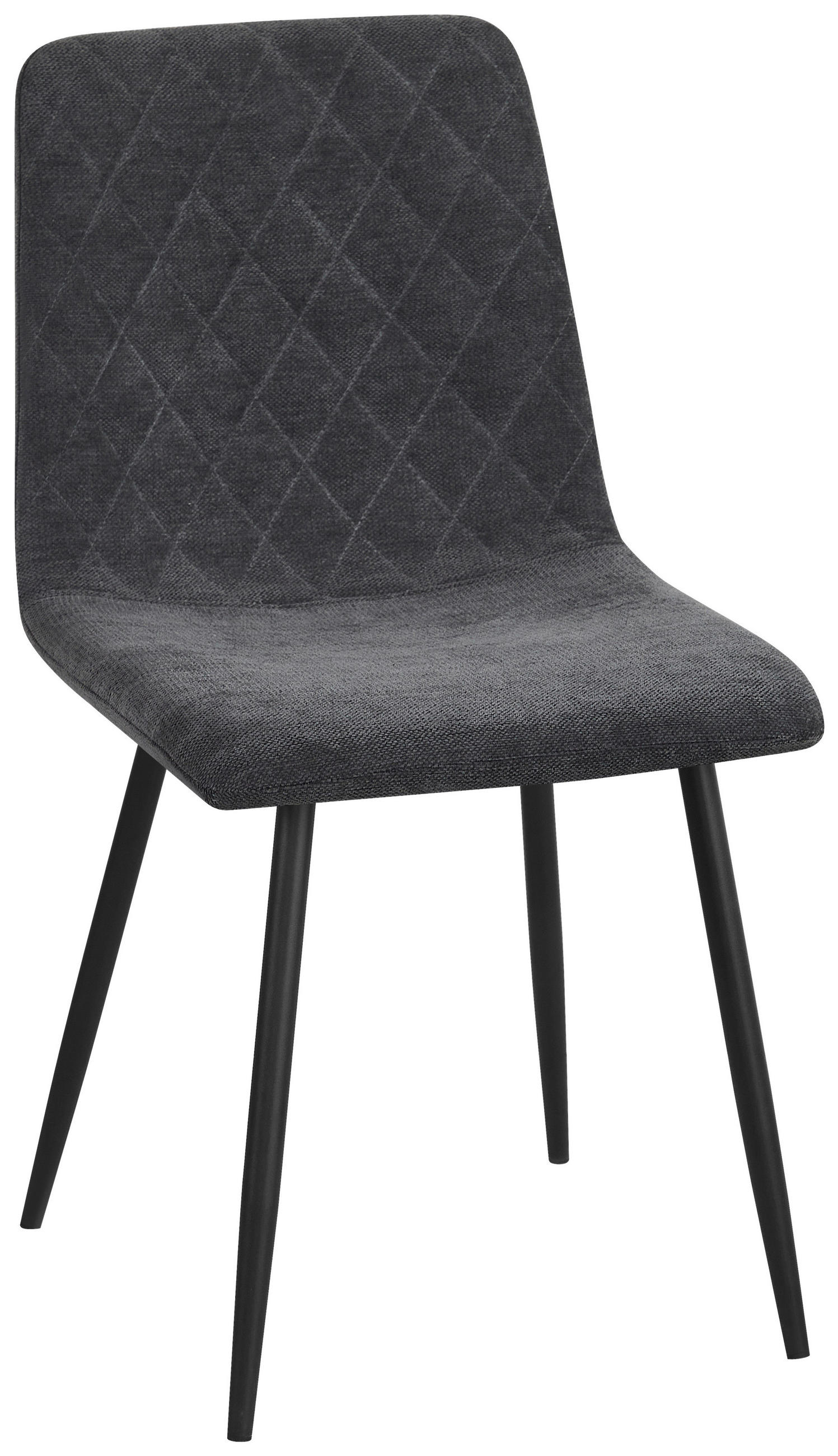 STUHL   Webstoff  - Dunkelgrau/Schwarz, Design, Textil/Metall (45/87/55cm) - Ti'me