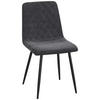 STUHL   Webstoff  - Dunkelgrau/Schwarz, Design, Textil/Metall (45/87/55cm) - Ti'me