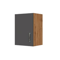 KÜCHENOBERSCHRANK 40/57/34 cm  in Anthrazit, Eiche Wotan  - Chromfarben/Anthrazit, Modern, Holzwerkstoff/Metall (40/57/34cm) - Held