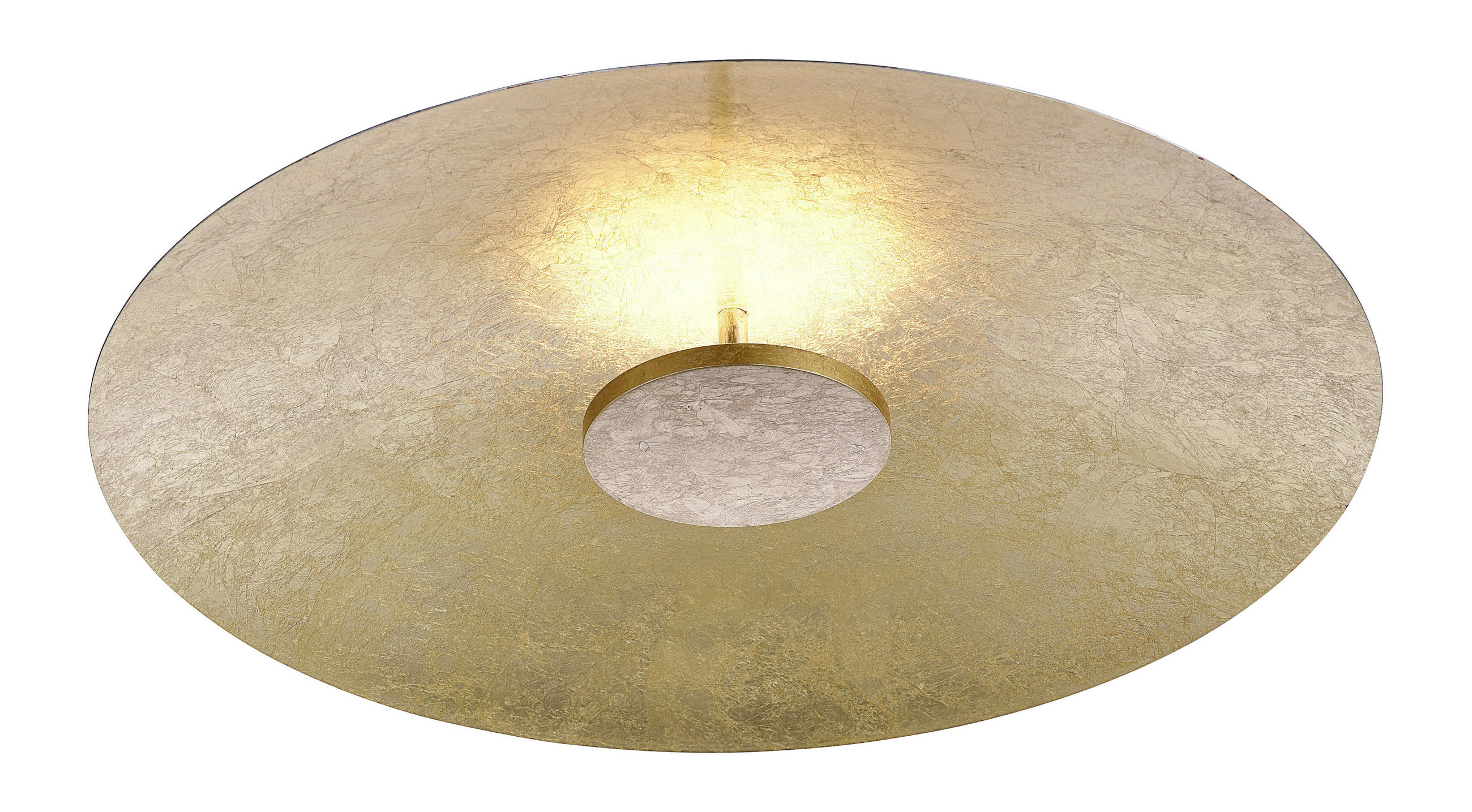 PLAFONIERĂ CU LED - auriu, Design, metal (50/50/11cm)