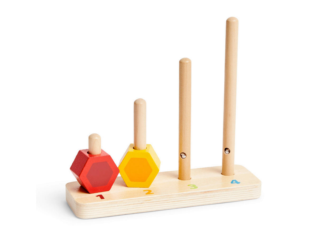 STECKBAUSTEINE - Hellrot/Gelb, Basics, Holz/Holzwerkstoff (18/6/6cm)