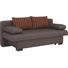 SCHLAFSOFA Braun, Orange, Schwarz - Wengefarben/Schwarz, KONVENTIONELL, Holz/Textil (200/92/104cm) - NOVEL