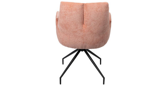 ARMLEHNSTUHL  in Schmiedeeisen Webstoff  - Schwarz/Rosa, Design, Textil/Metall (58/89,5/64cm) - Novel