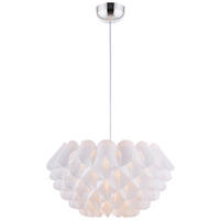 HÄNGELEUCHTE 40/150 cm   - Chromfarben/Weiß, Design, Kunststoff (40/150cm) - P & B
