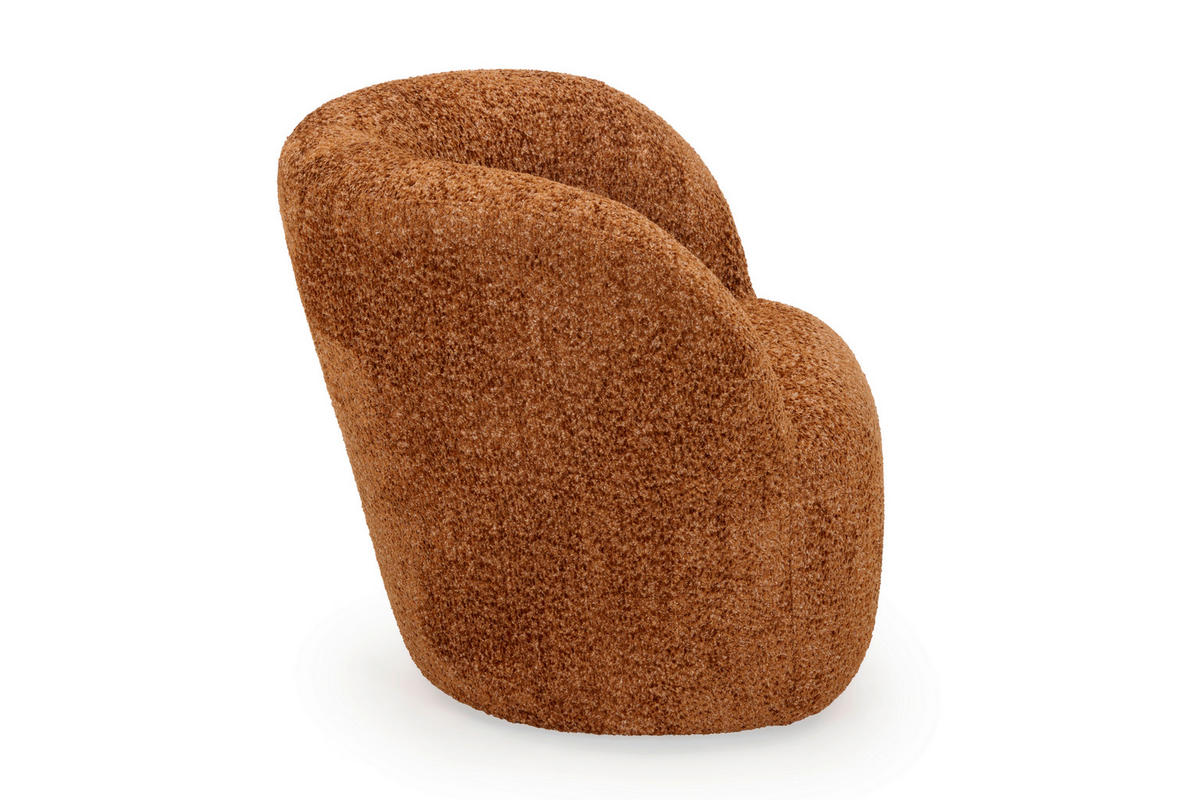 DESIGNSESSEL in Chenille Cognac  - Cognac, Design, Textil (79/78/81cm) - Welnova