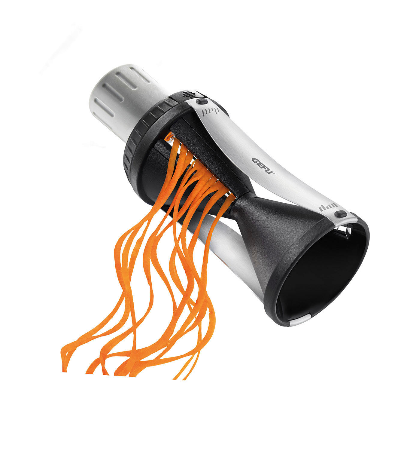 SPIRÁLVÁGÓ - nemesacélszínű/fekete, Basics, műanyag/fém (7,3cm) - Gefu