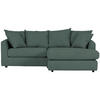 ECKSOFA Grün Flachgewebe  - Schwarz/Grün, Design, Kunststoff/Textil (235/175cm) - home24