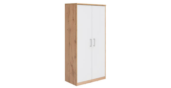 KOMMODE , 72/148/36 cm,  - Silberfarben/Eiche Wotan, Basics, Holzwerkstoff/Kunststoff (72/148/36cm) - Xora