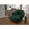 XXL-SESSEL Cord Dunkelgrün    - Dunkelgrün/Schwarz, Design, Textil/Metall (112/95/158cm) - Livetastic