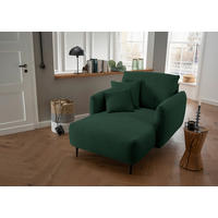 XXL-SESSEL Cord Dunkelgrün    - Dunkelgrün/Schwarz, Design, Textil/Metall (112/95/158cm) - Livetastic