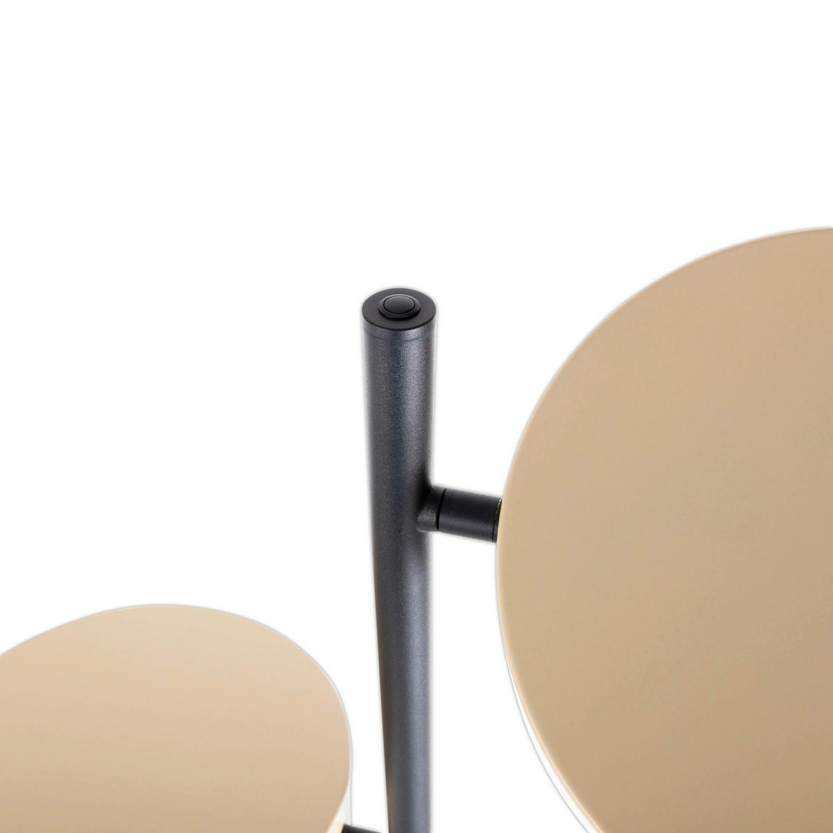 LED-STEHLEUCHTE 28/165 cm    - Goldfarben/Schwarz, Natur, Kunststoff/Metall (28/165cm) - Näve