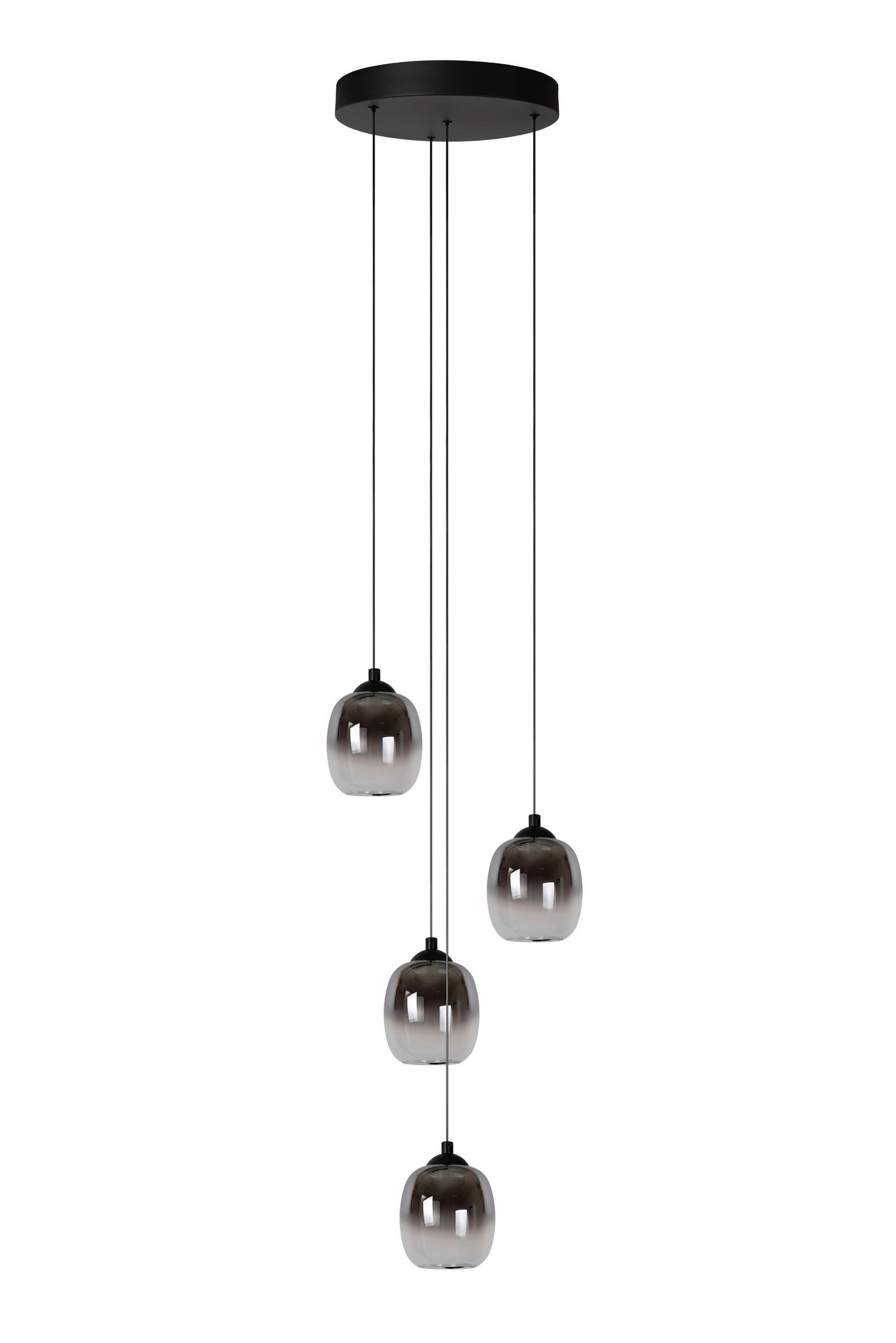 LED-HÄNGELEUCHTE 36/36/150 cm - Schwarz, Design, Metall (36/36/150cm) - Lucide