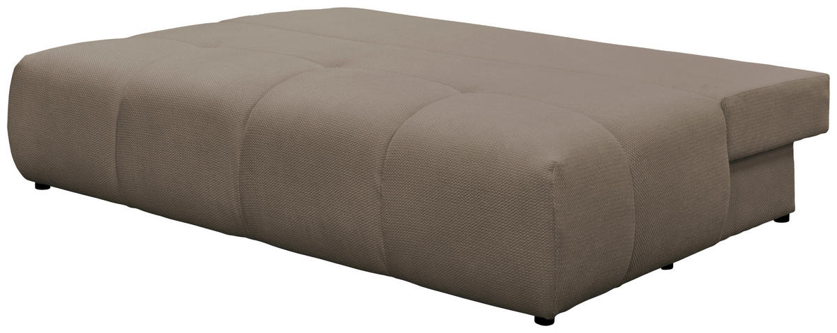 SCHLAFSOFA Struktur Hellbraun  - Hellbraun/Schwarz, Design, Textil (208/92/104cm) - MID.YOU