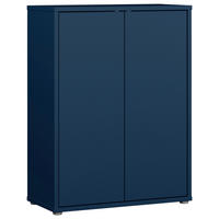 SCHUHSCHRANK Dunkelblau  - Dunkelblau/Grau, MODERN, Holzwerkstoff/Kunststoff (74,5/99,1/34,9cm) - Modern Living