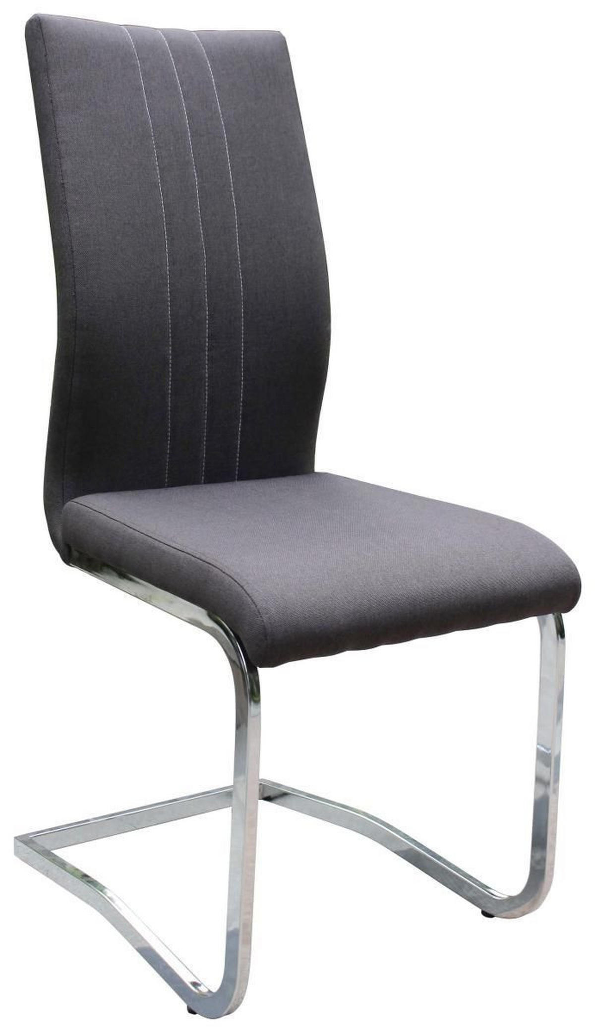 STOLICA  taupe  metal, tekstil      - bijela/boje kroma, Design, metal/tekstil (43/100/59cm) - Xora