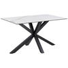 ESSTISCH in Metall, Keramik  - Weiss/Schwarz, Trend, Keramik/Metall (135/76/80cm) - MID.YOU