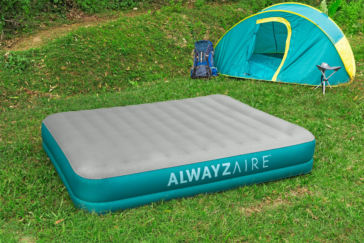 LUFTBETT ALWAYZAIRE 69078 Grau, Grün  - Grau/Grün, KONVENTIONELL, Kunststoff (203/152/36cm) - Bestway