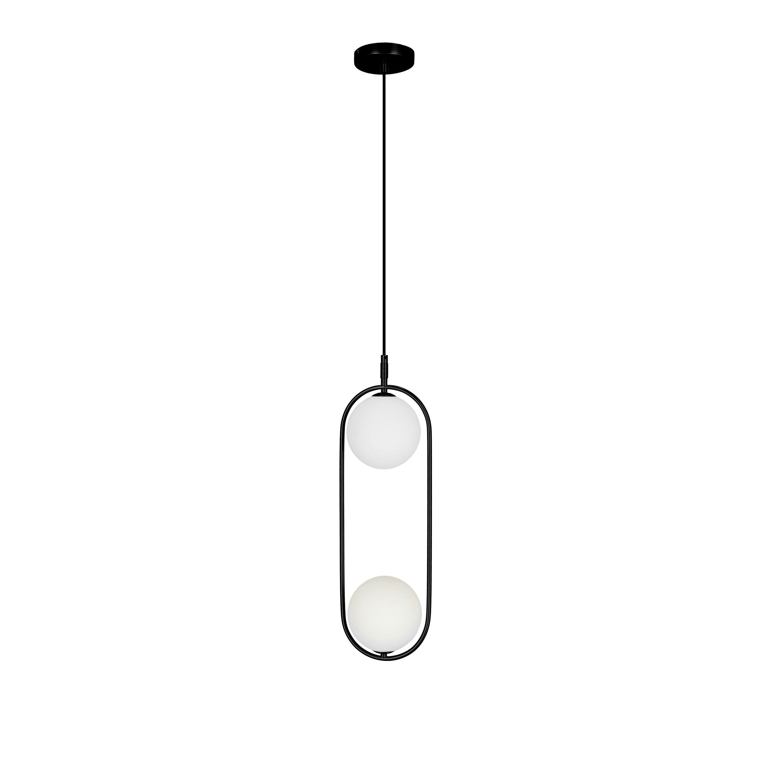 HÄNGLAMPA Cordel  - vit/svart, Design, metall (18.5/15cm)