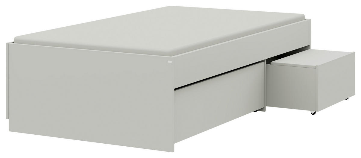 STAURAUMBETT 90/200 cm  in Weiss   - Weiss, Design, Holzwerkstoff (90/200cm) - Cantus