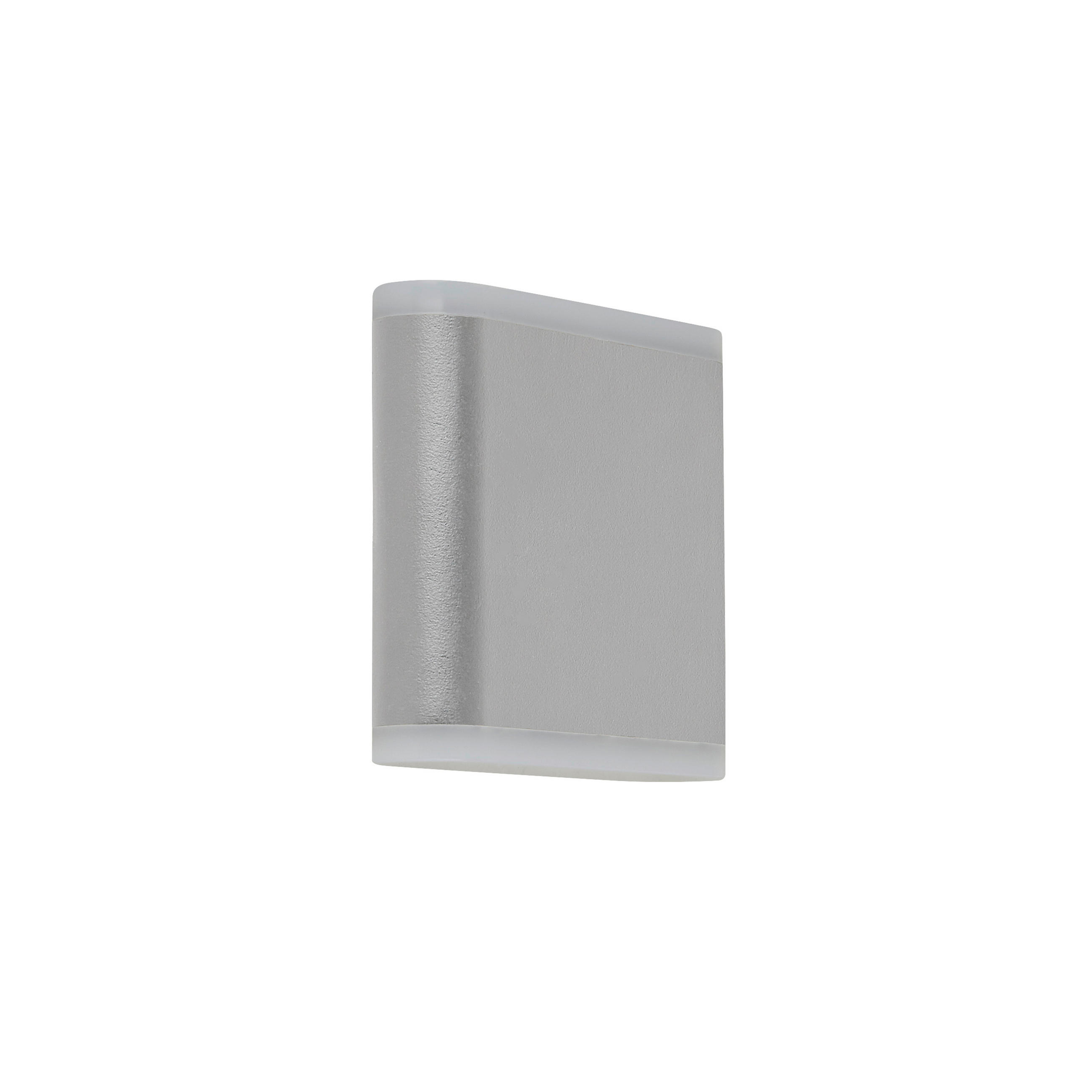 AUSSENWANDLEUCHTE Stratford 11,5/10,7/2,8 cm  - Hellgrau/Weiß, Design, Kunststoff/Metall (11,5/10,7/2,8cm)