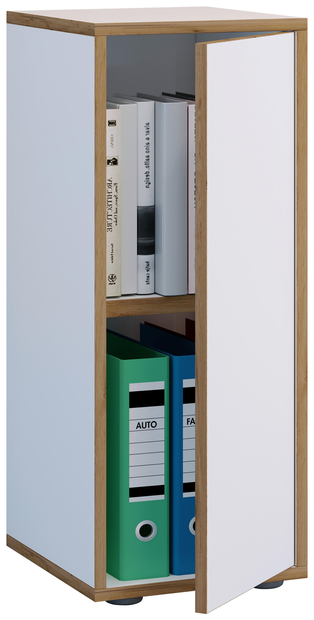 AKTENSCHRANK 30/74/33 cm  - Honigeiche/Weiss, Design, Holzwerkstoff (30/74/33cm) - MID.YOU