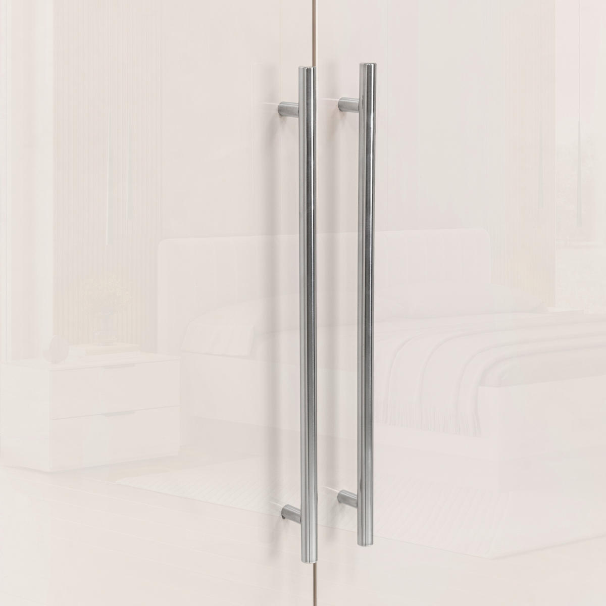 KLEIDERSCHRANK 98/219/59 cm,  in Kaschmir, 2-türig  - Kaschmir/Alufarben, KONVENTIONELL, Holzwerkstoff/Metall (98/219/59cm) - Carryhome