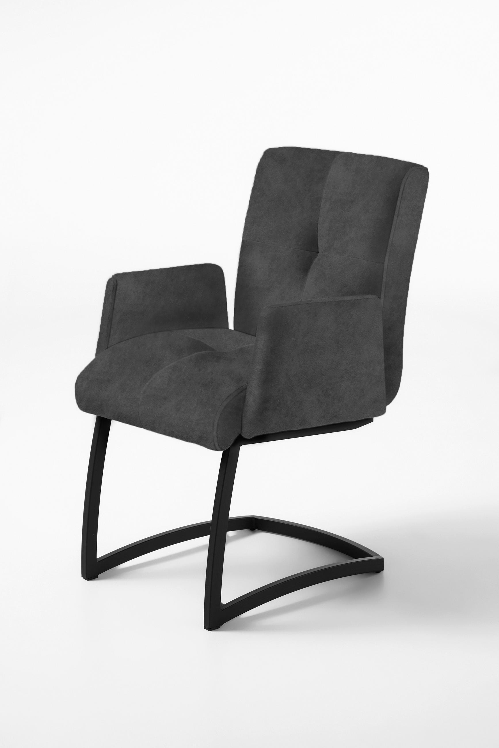 Livetastic Armlehnstuhl Affogato Schwarz 59x88x68 cm